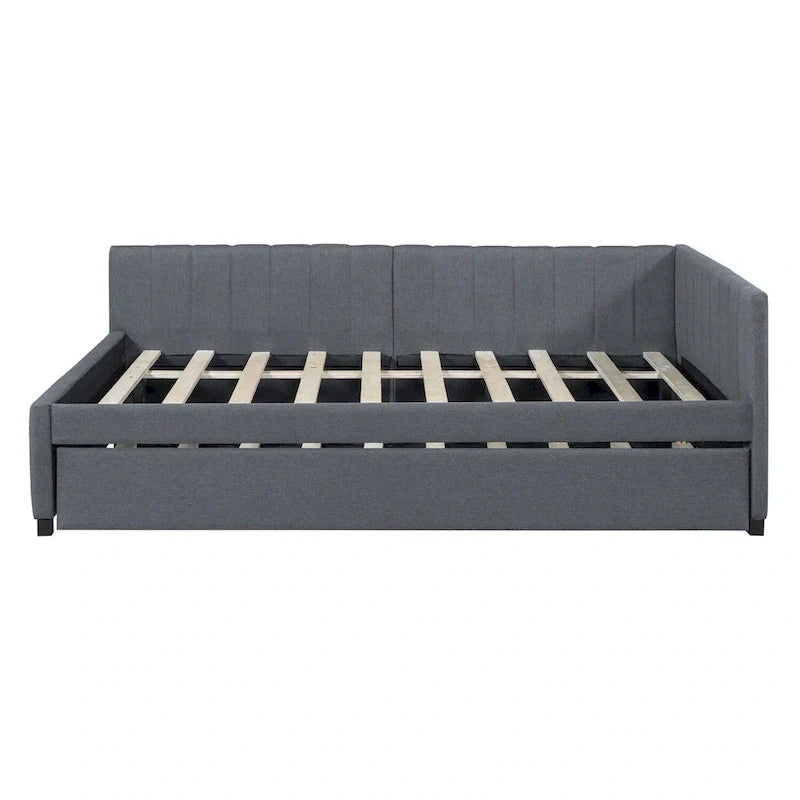 Merax Upholstered Full-Size Daybed with Trundle Feature 13