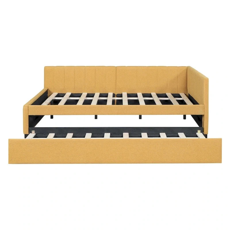 Merax Upholstered Full-Size Daybed with Trundle Feature 19