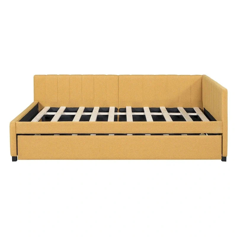 Merax Upholstered Full-Size Daybed with Trundle Feature 20