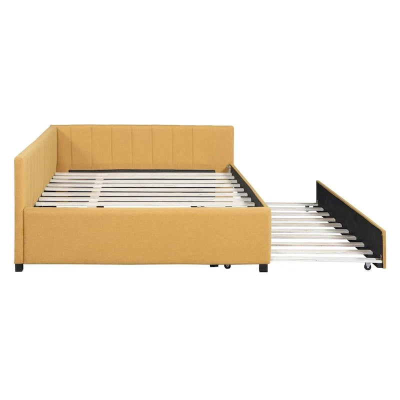 Merax Upholstered Full-Size Daybed with Trundle Feature 21