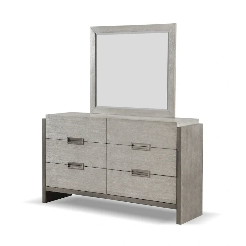 Furniture of America Cruz Modern Gray Solid Wood 5-Piece Bedroom Set: Includes Bed, 2 Nightstands, Dresser, and Mirror 11