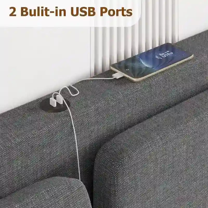 Queen Bed Frame Featuring USB Charging Ports 4