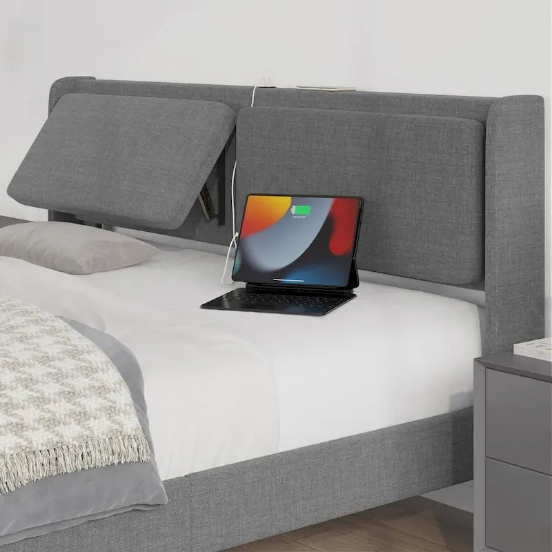 Queen Bed Frame Featuring USB Charging Ports 6