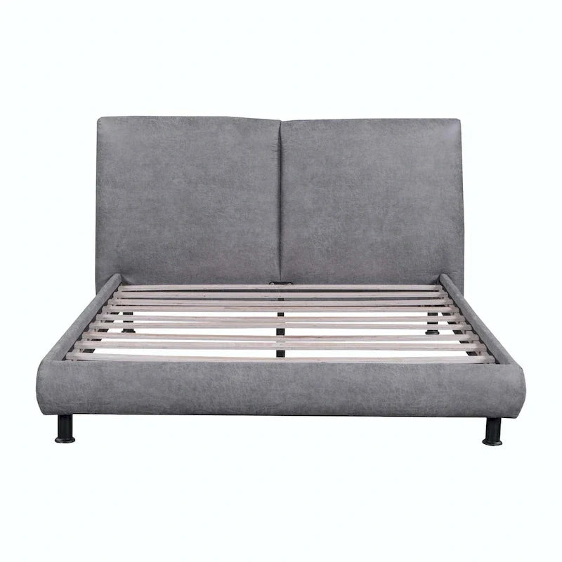 Queen-Sized Polyester Platform Bed Featuring Dual Oversized Headrests 5