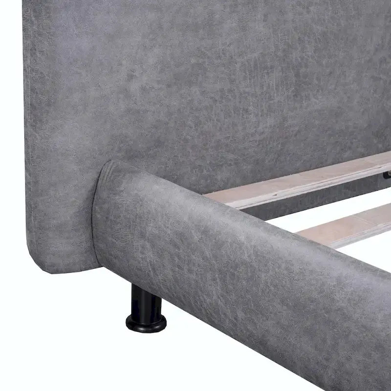 Queen-Sized Polyester Platform Bed Featuring Dual Oversized Headrests 10