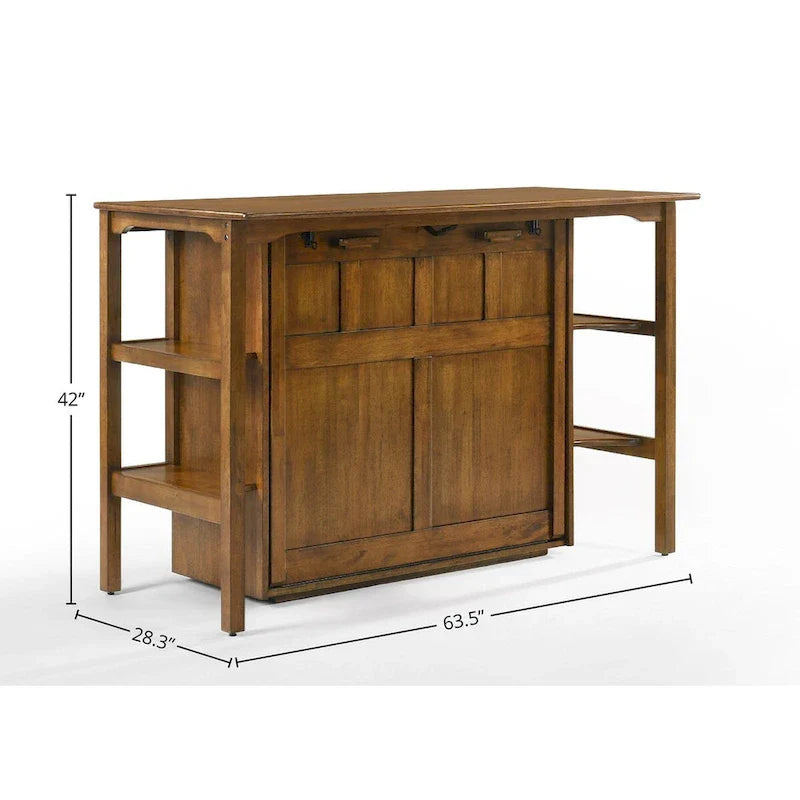 Murphy Desk Bed with Built In Shelves USB Charging and Foldable Design