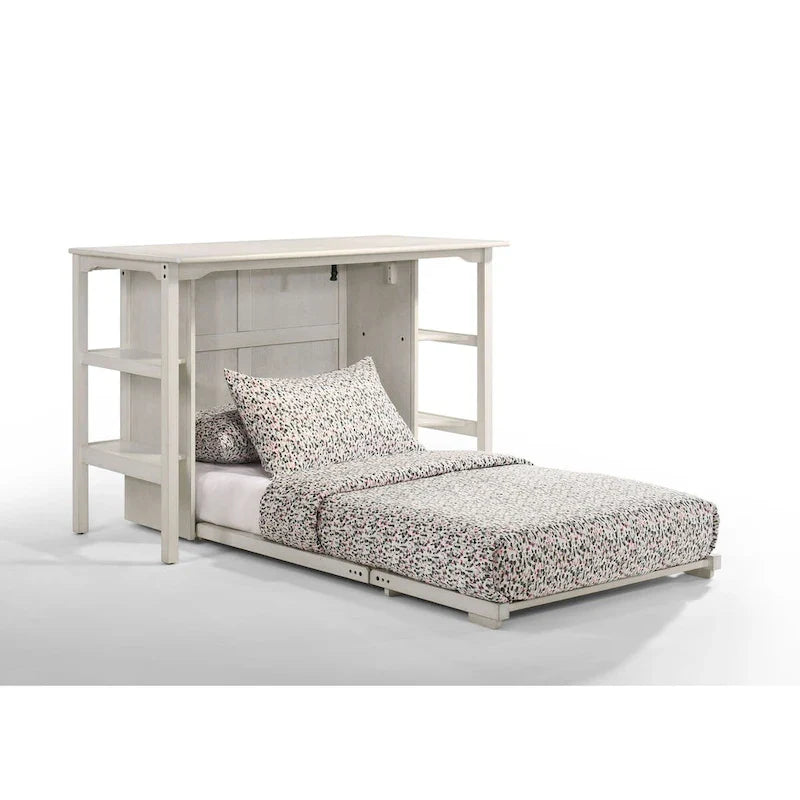 Murphy Desk Bed with Built In Shelves USB Charging and Foldable Design 5