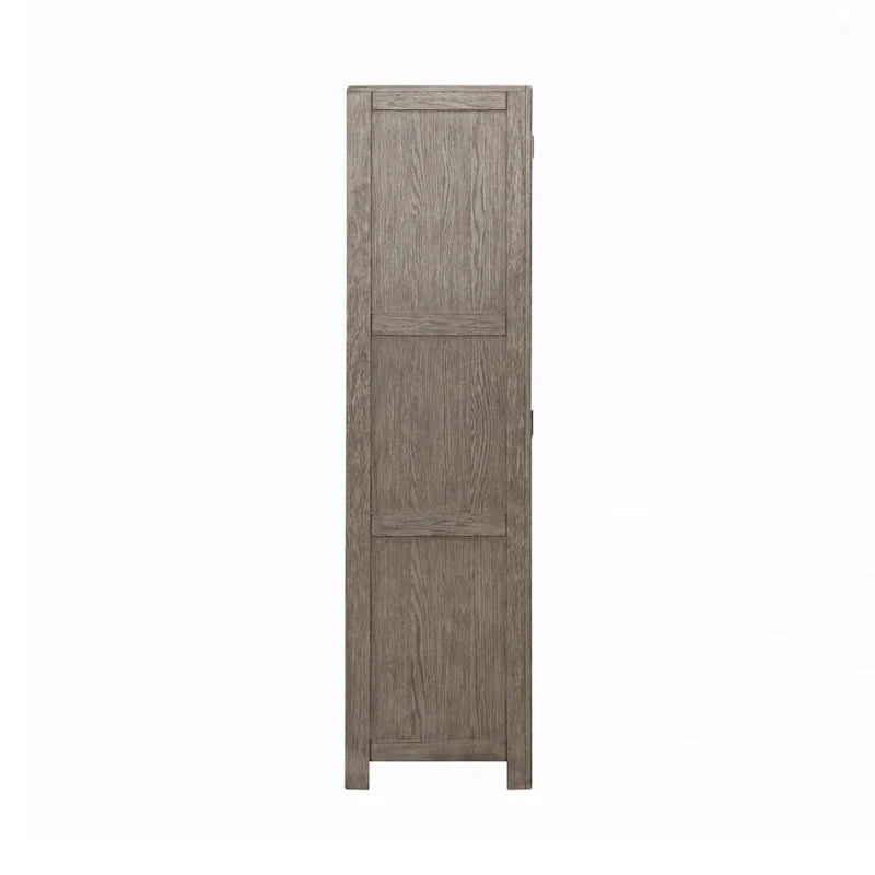 Skyview Lodge Cobblestone Oak Armoire - Spacious Bedroom Storage (54" W x 20" D x 75" H) 4