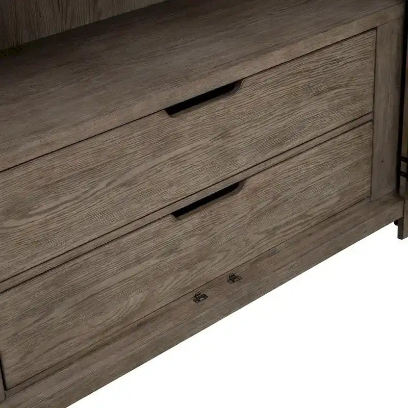 Skyview Lodge Cobblestone Oak Armoire - Spacious Bedroom Storage (54" W x 20" D x 75" H) 10