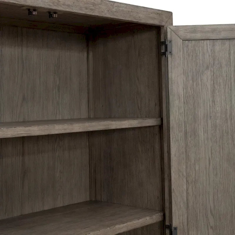Skyview Lodge Cobblestone Oak Armoire - Spacious Bedroom Storage (54" W x 20" D x 75" H) 11