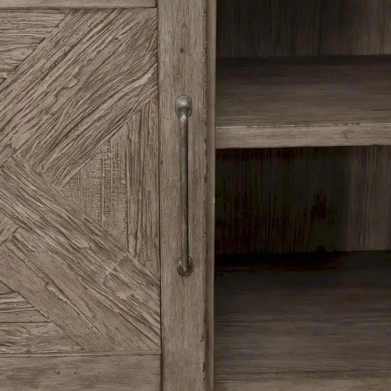 Skyview Lodge Cobblestone Oak Armoire - Spacious Bedroom Storage (54" W x 20" D x 75" H) 12