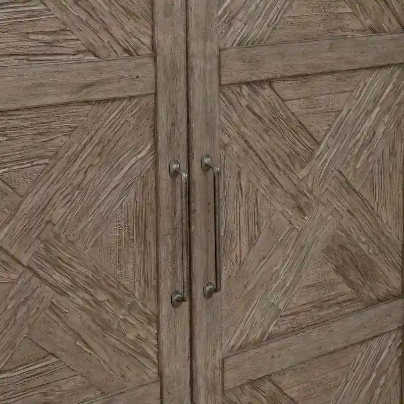 Skyview Lodge Cobblestone Oak Armoire - Spacious Bedroom Storage (54" W x 20" D x 75" H) 13