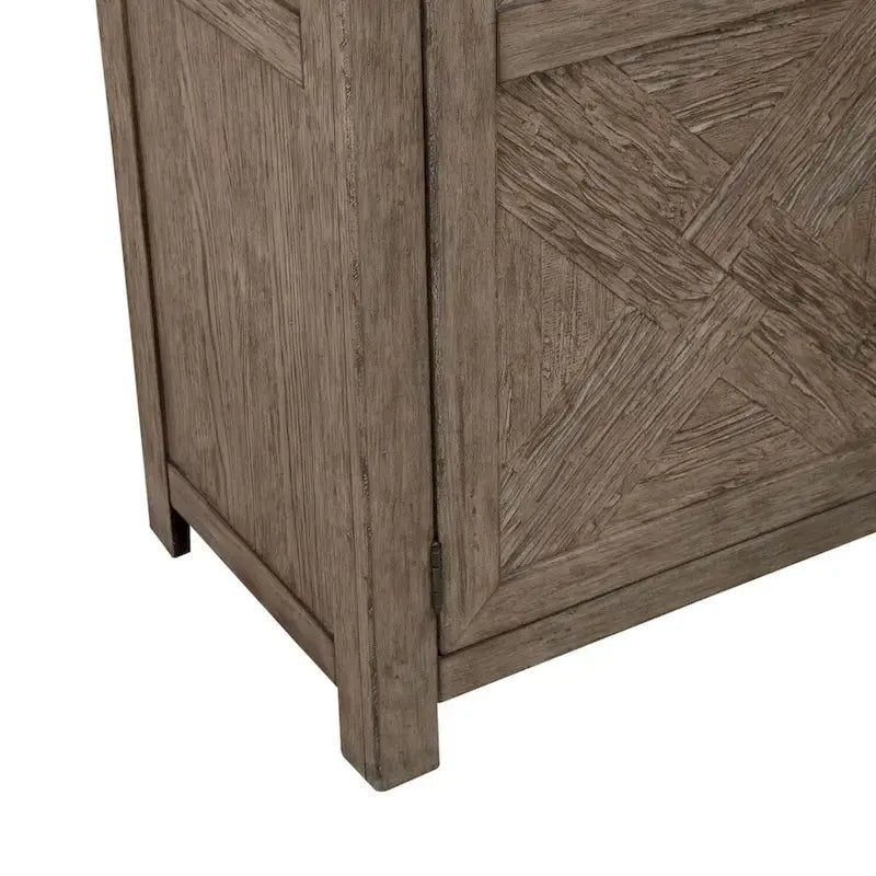 Skyview Lodge Cobblestone Oak Armoire - Spacious Bedroom Storage (54" W x 20" D x 75" H) 14