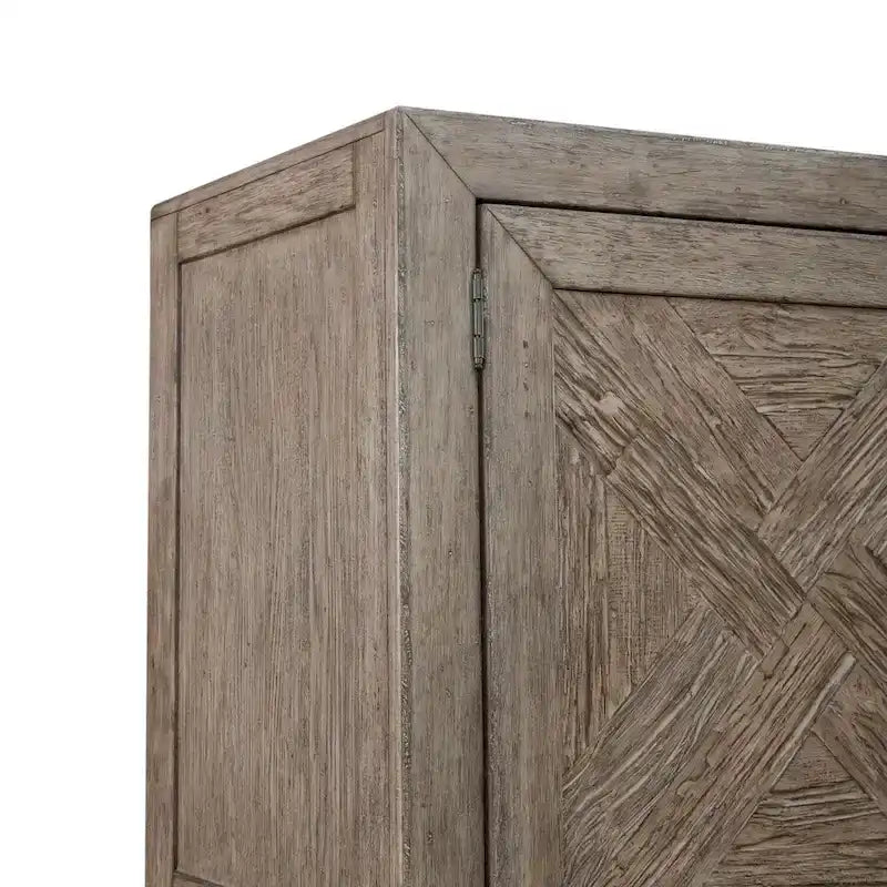 Skyview Lodge Cobblestone Oak Armoire - Spacious Bedroom Storage (54" W x 20" D x 75" H) 15
