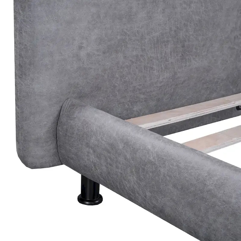 Queen Platform Bed with Dual Oversized Headrests 1