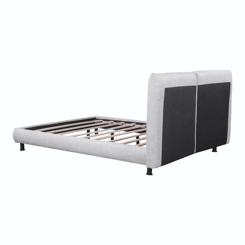 Queen Platform Bed with Dual Oversized Headrests 11