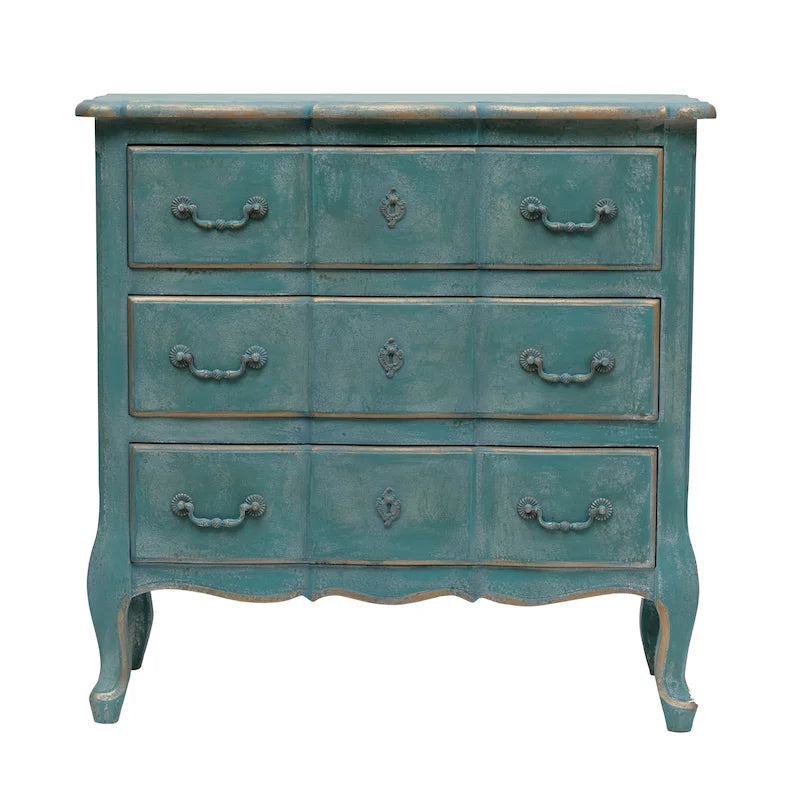 Rustic 3-Drawer Dresser with Distressed Finish 22