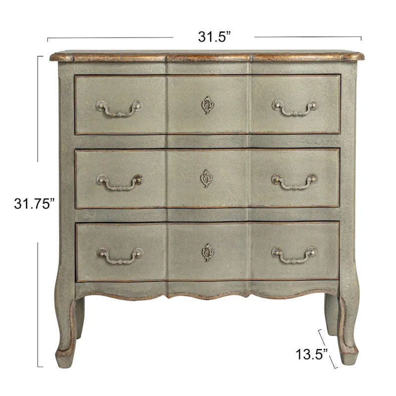 Rustic 3-Drawer Dresser with Distressed Finish 14