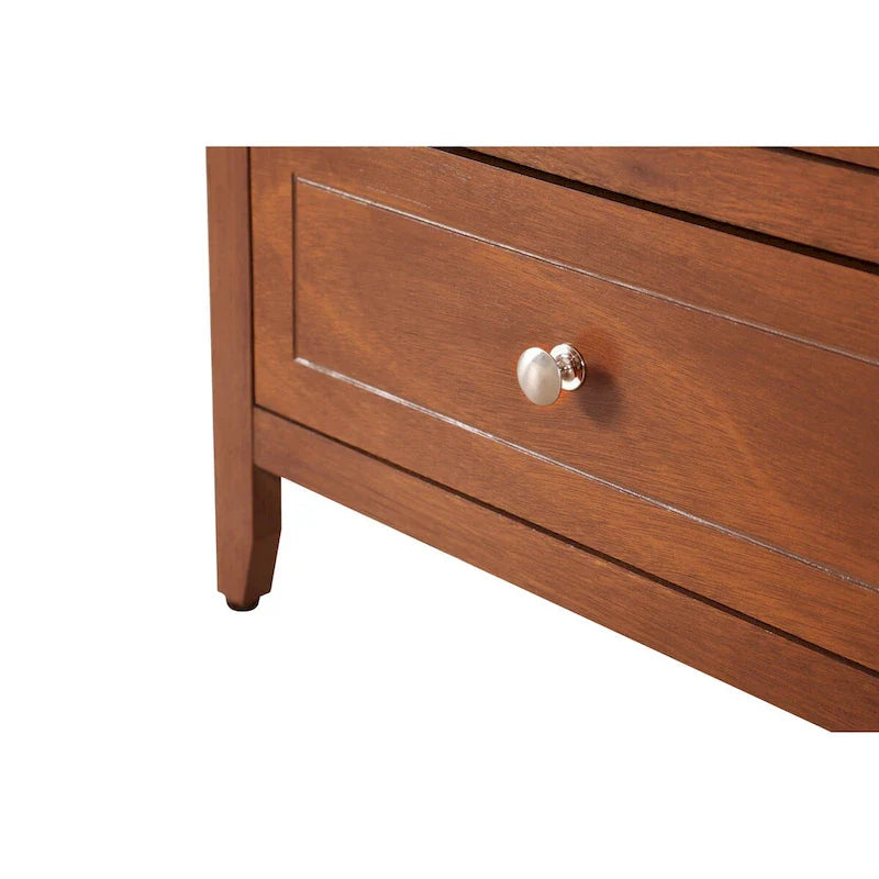 Sturdy Nightstand with Real Wood Veneers and Dove-Tailed Drawers 2
