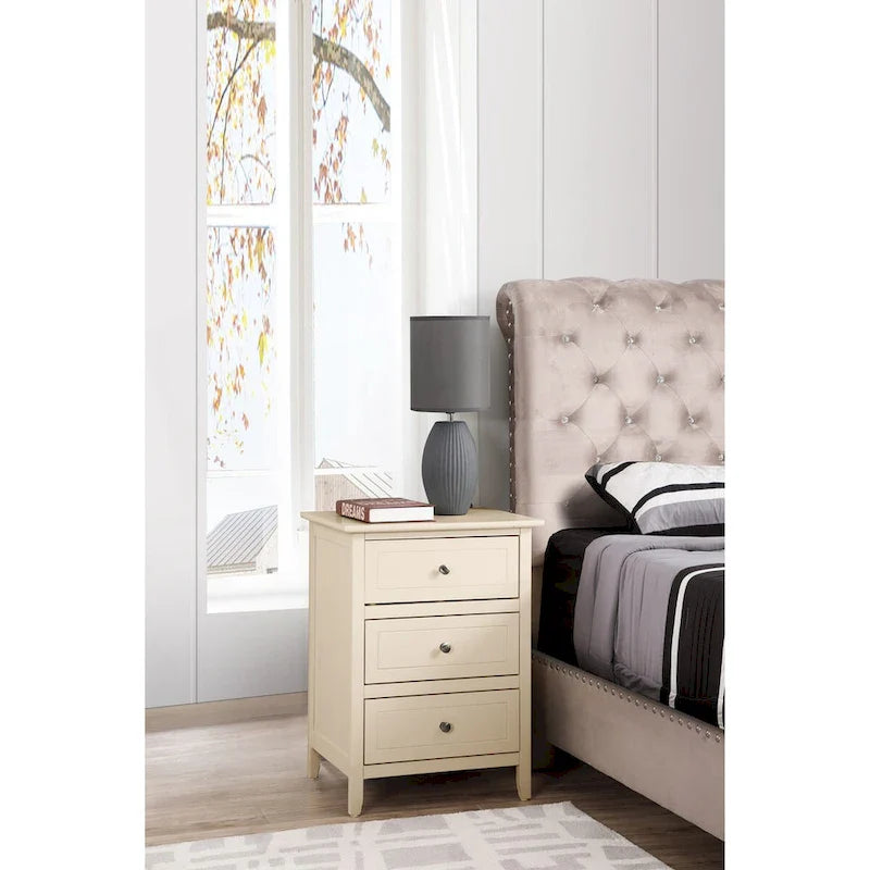 Sturdy Nightstand with Real Wood Veneers and Dove-Tailed Drawers 4