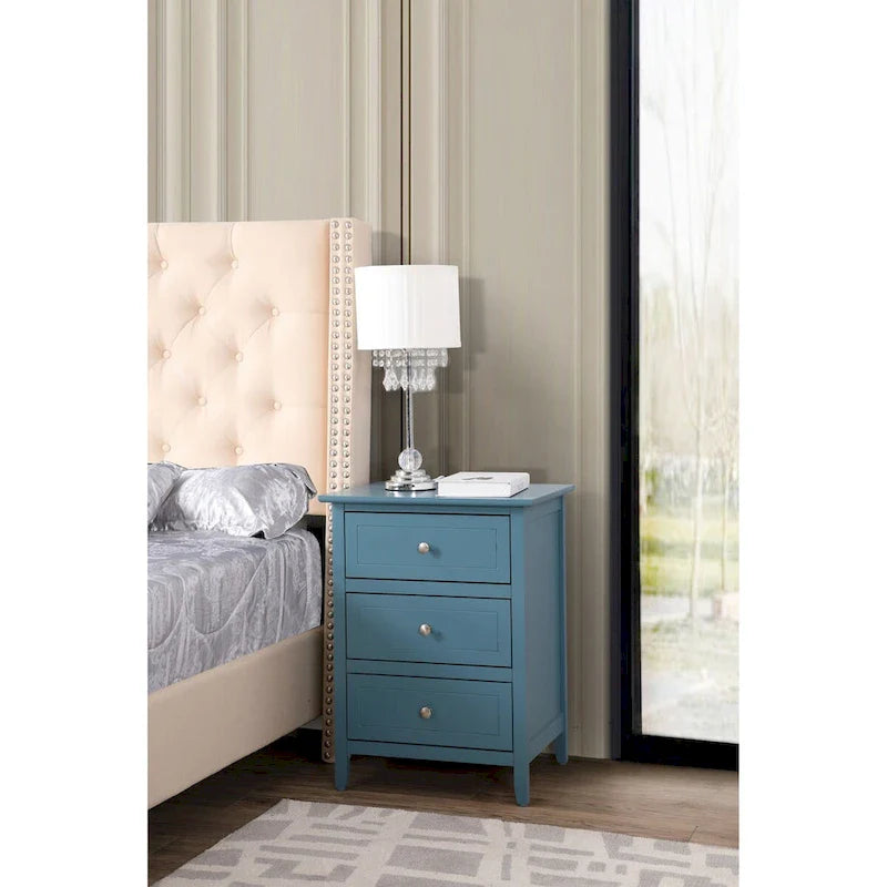 Sturdy Nightstand with Real Wood Veneers and Dove-Tailed Drawers 7