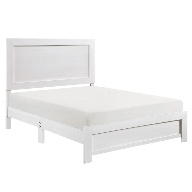 Rustic Farmhouse California King Bed by Eby - White Wood Veneer Finish 1