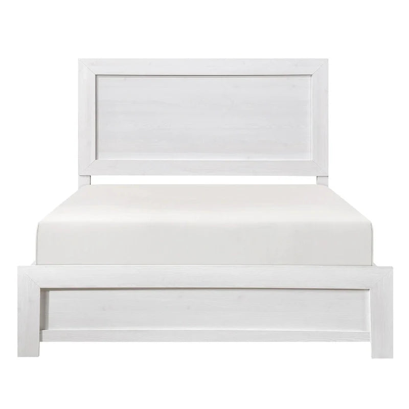 Rustic Farmhouse California King Bed by Eby - White Wood Veneer Finish 2
