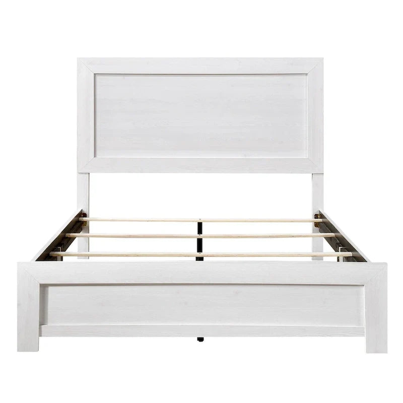 Rustic Farmhouse California King Bed by Eby - White Wood Veneer Finish 4
