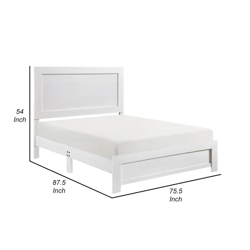 Rustic Farmhouse California King Bed by Eby - White Wood Veneer Finish 5