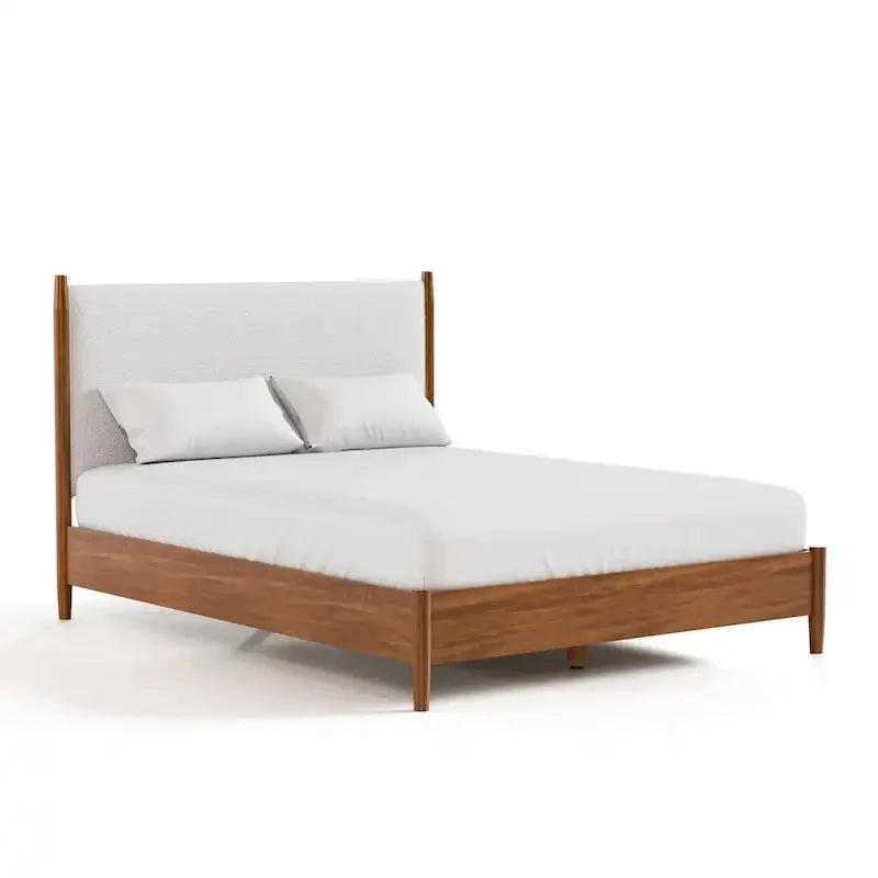 Beau Midcentury 6-Piece Walnut Queen Bedroom Set by Furniture of America 20