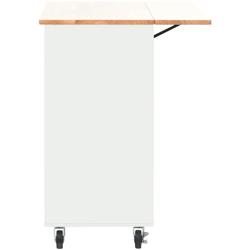 Merax Spacious Kitchen Island Cart with Adjustable Shelf and Dual Drawers 18