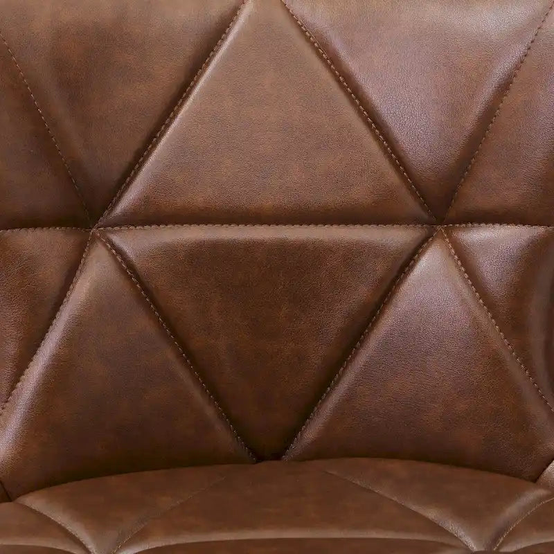 Swivel Bar Stool with Upholstered Seat and Nailhead Detail 9