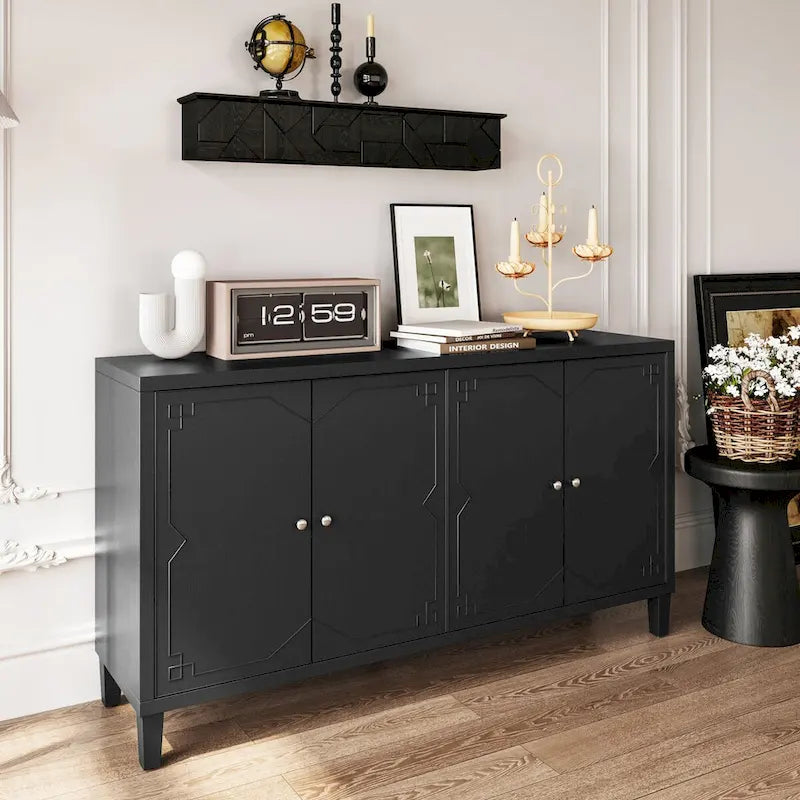 4-Door Wooden Accent Cabinet - Sideboard Buffet Server 2
