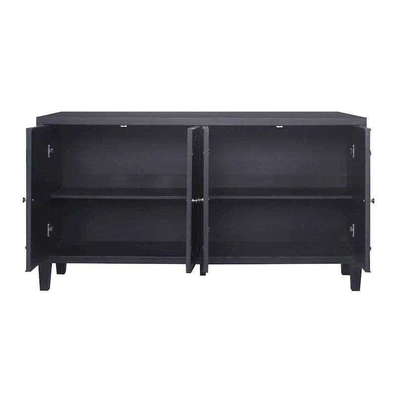 4-Door Wooden Accent Cabinet - Sideboard Buffet Server 7