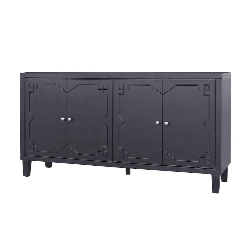 4-Door Wooden Accent Cabinet - Sideboard Buffet Server 8