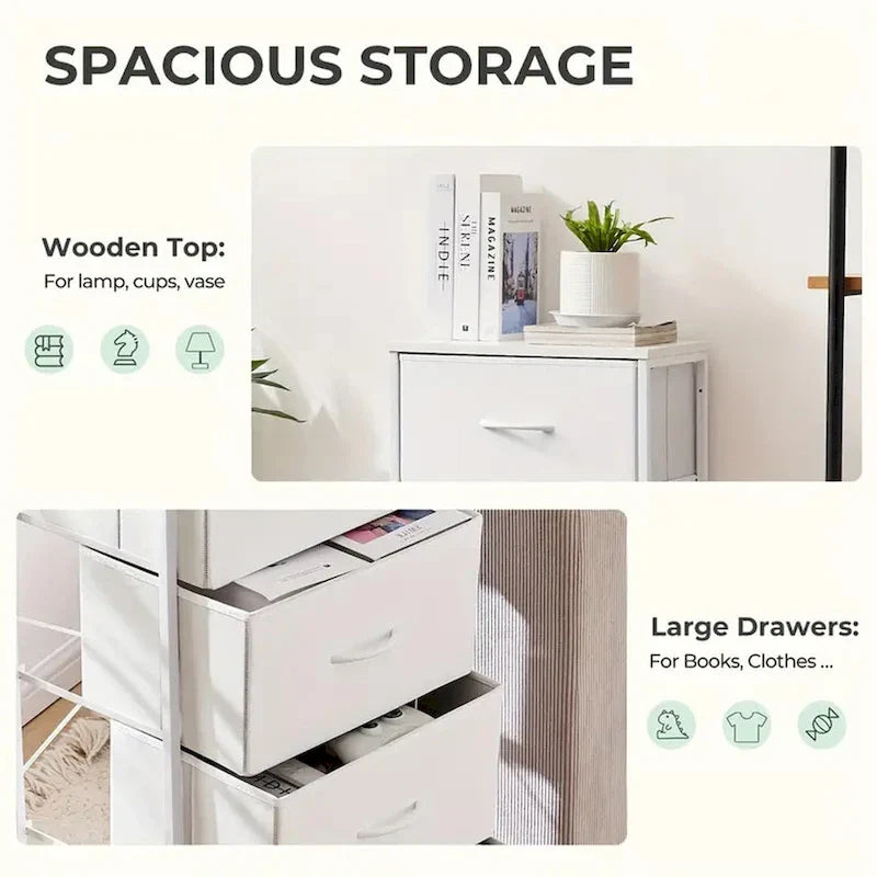 4-Drawer Fabric Dresser for Bedroom - Tall Storage Organizer for Clothing, Closet, Kids' Room, and Cabinet 13