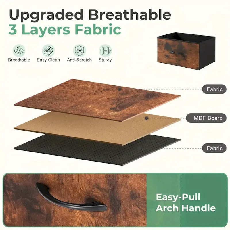 4-Drawer Fabric Dresser for Bedroom - Tall Storage Organizer for Clothing, Closet, Kids' Room, and Cabinet 17