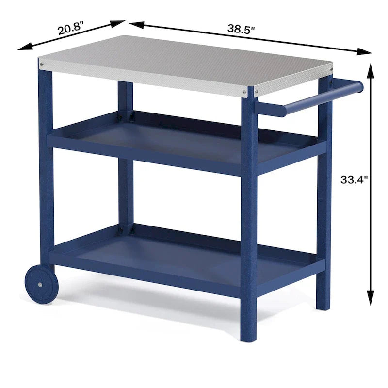 Portable Kitchen Island Grill Cart for Patios 30