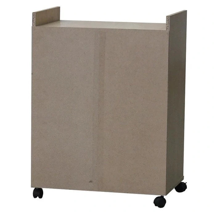 Black Kitchen Microwave Cart with Accent Storage Cabinet, Featuring 1 Drawer and 2 Doors 3