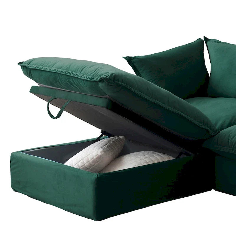 Modern Sectional Sofa with Chaise and Cushioned Seating 27
