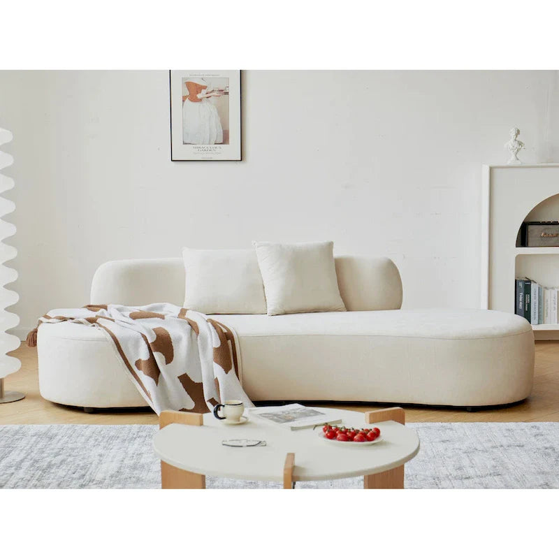 90.2-Inch Curved Velvet Half Moon Sofa for Living Room 3