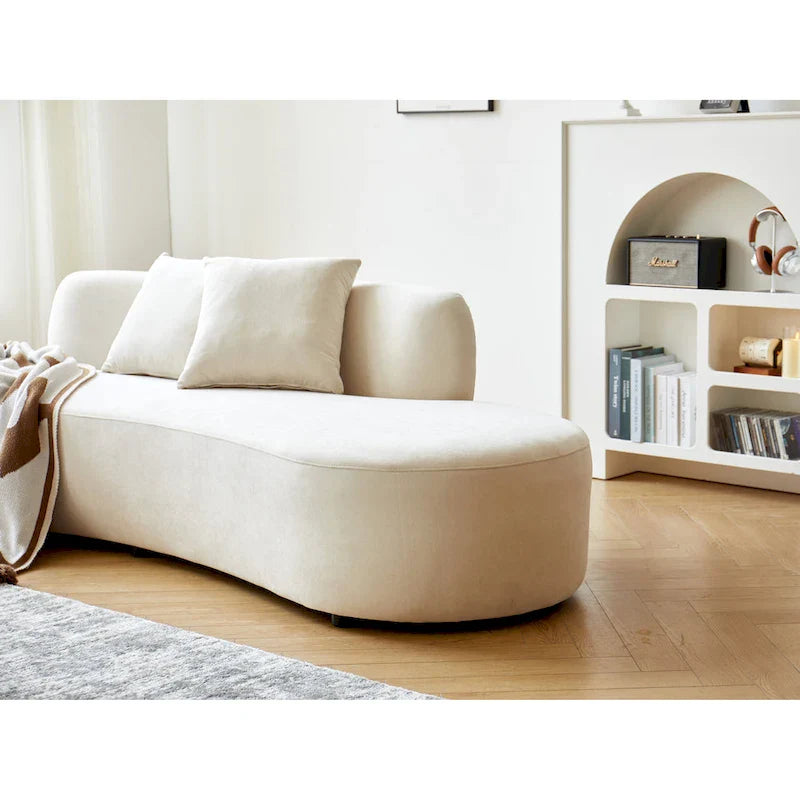 90.2-Inch Curved Velvet Half Moon Sofa for Living Room 37