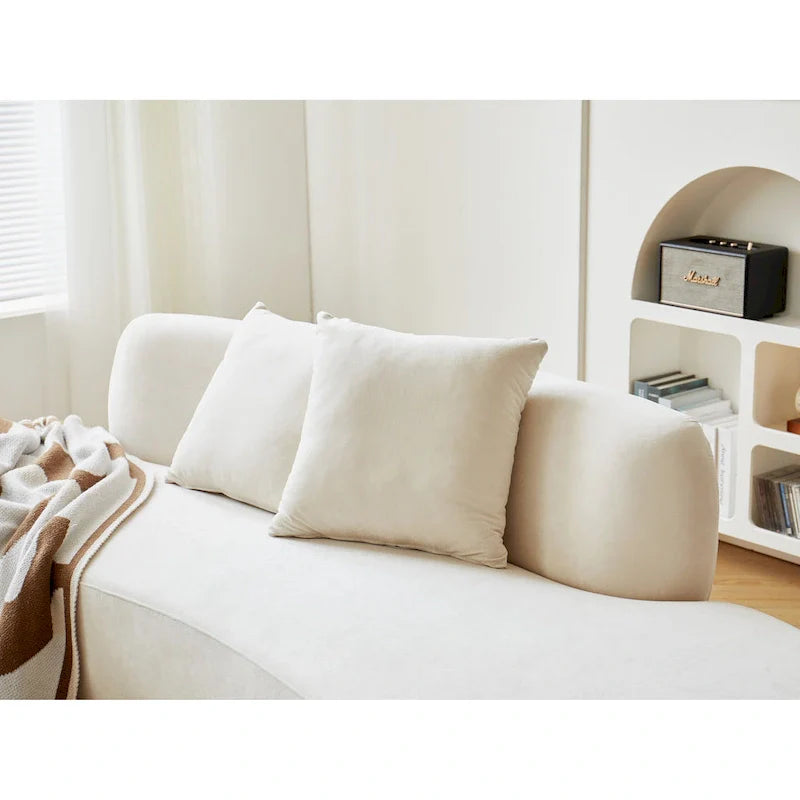 90.2-Inch Curved Velvet Half Moon Sofa for Living Room 38