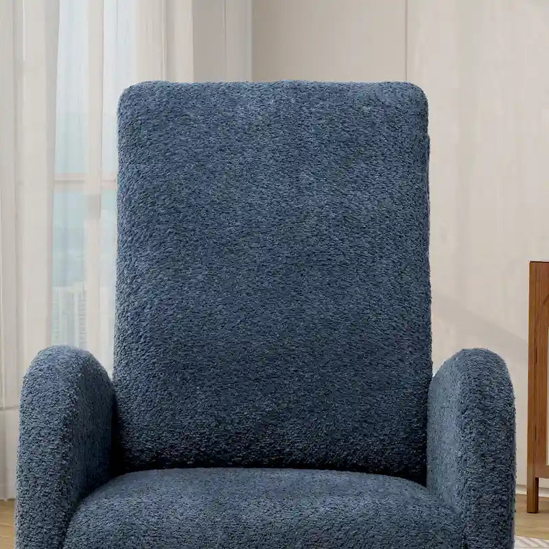 Ergonomic High Back Rocking Chair with Adjustable Footrest 18