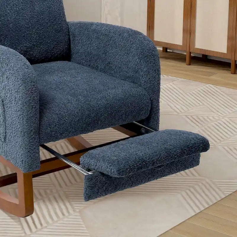 Ergonomic High Back Rocking Chair with Adjustable Footrest 19