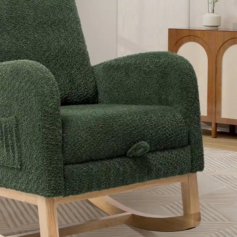 Ergonomic High Back Rocking Chair with Adjustable Footrest 34