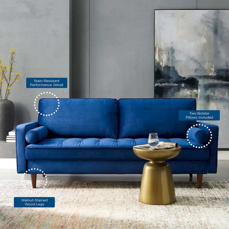 Talby Velvet Sofa by Carson Carrington 10