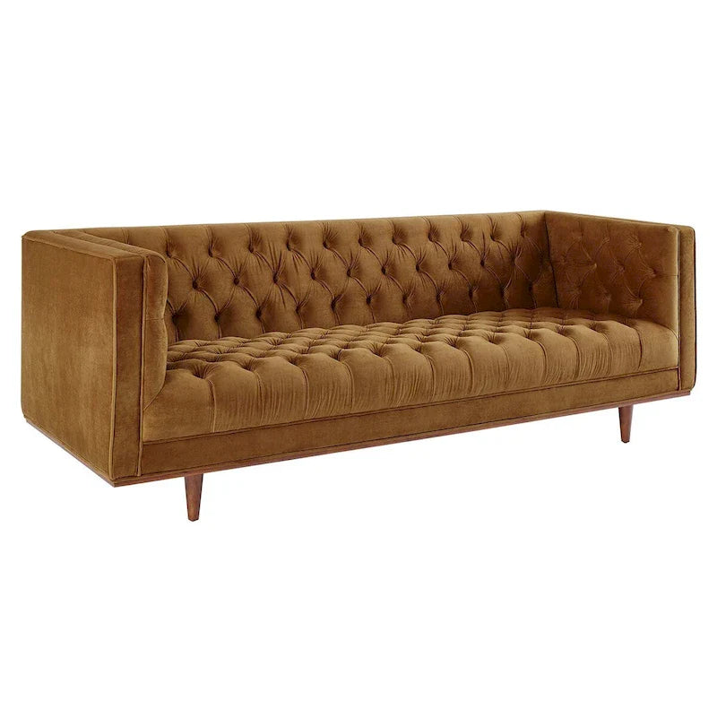Performance Velvet Tufted Sofa by Elation 27