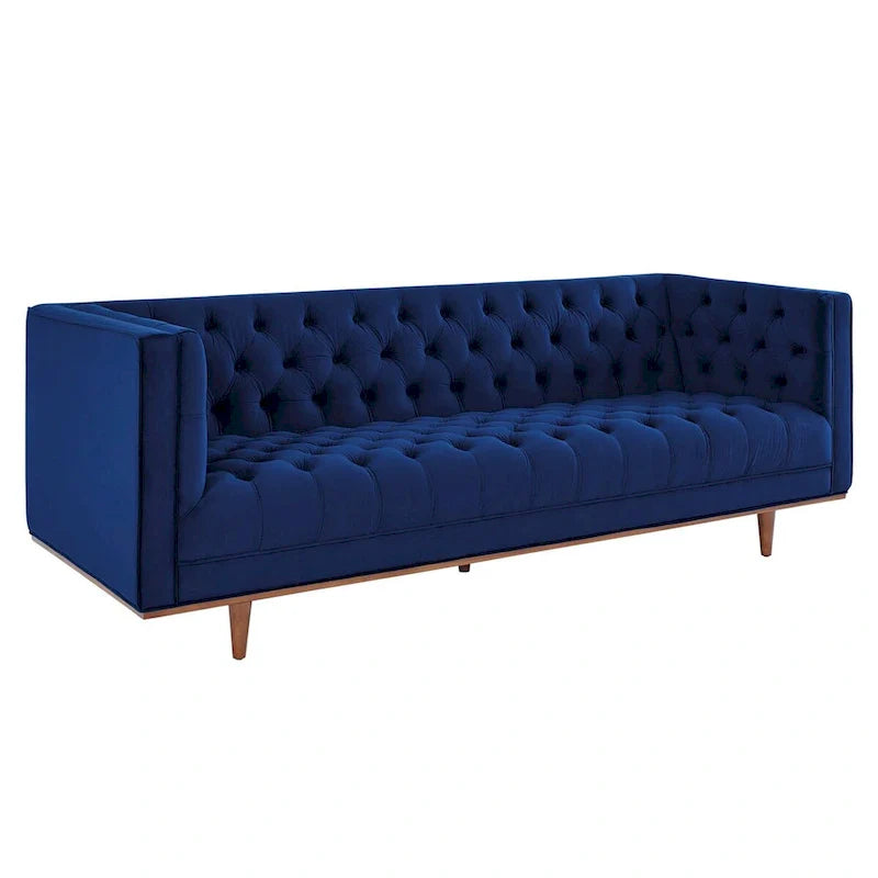 Performance Velvet Tufted Sofa by Elation 11