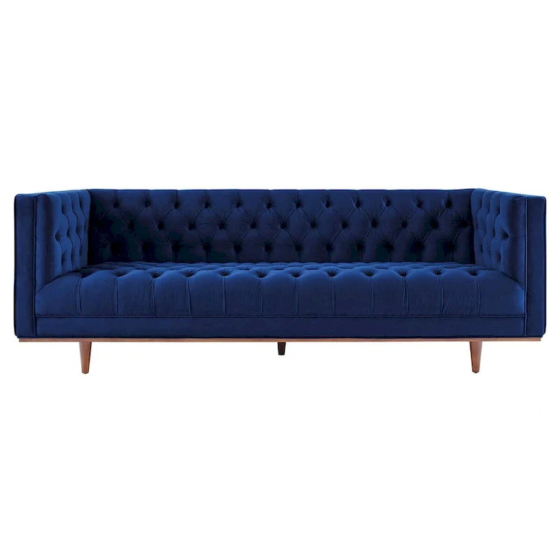 Performance Velvet Tufted Sofa by Elation 14